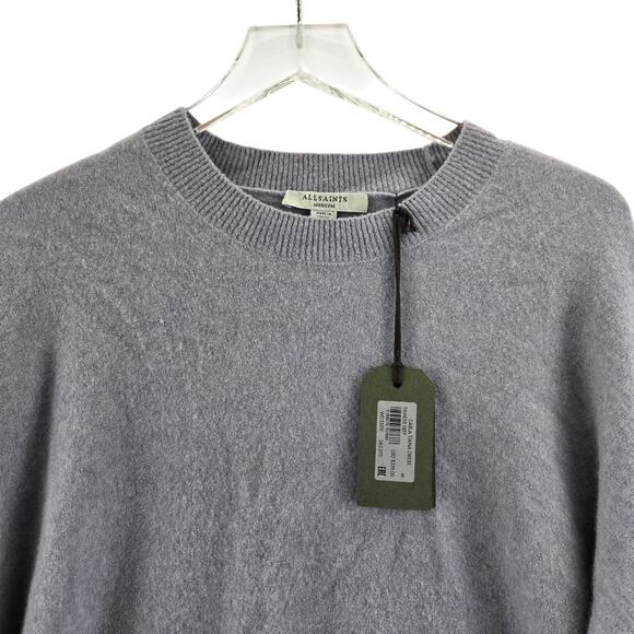 Allsaints Sweater Womens Medium NEW Gray Wool Yak Oversized Slouchy Designer - Picture 4 of 14